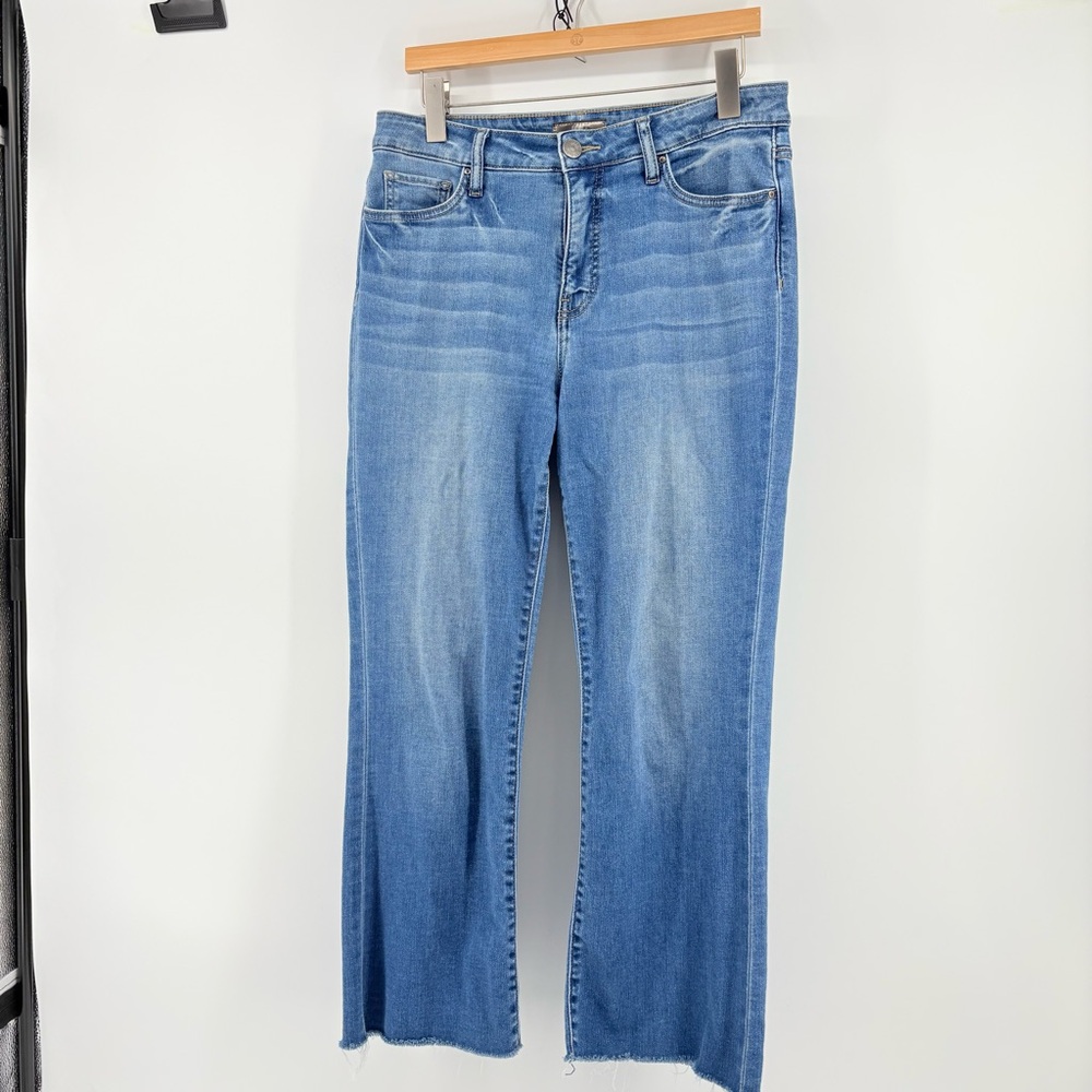Kut from the Kloth hi rise Kelsey fab ab ankle flare jeans